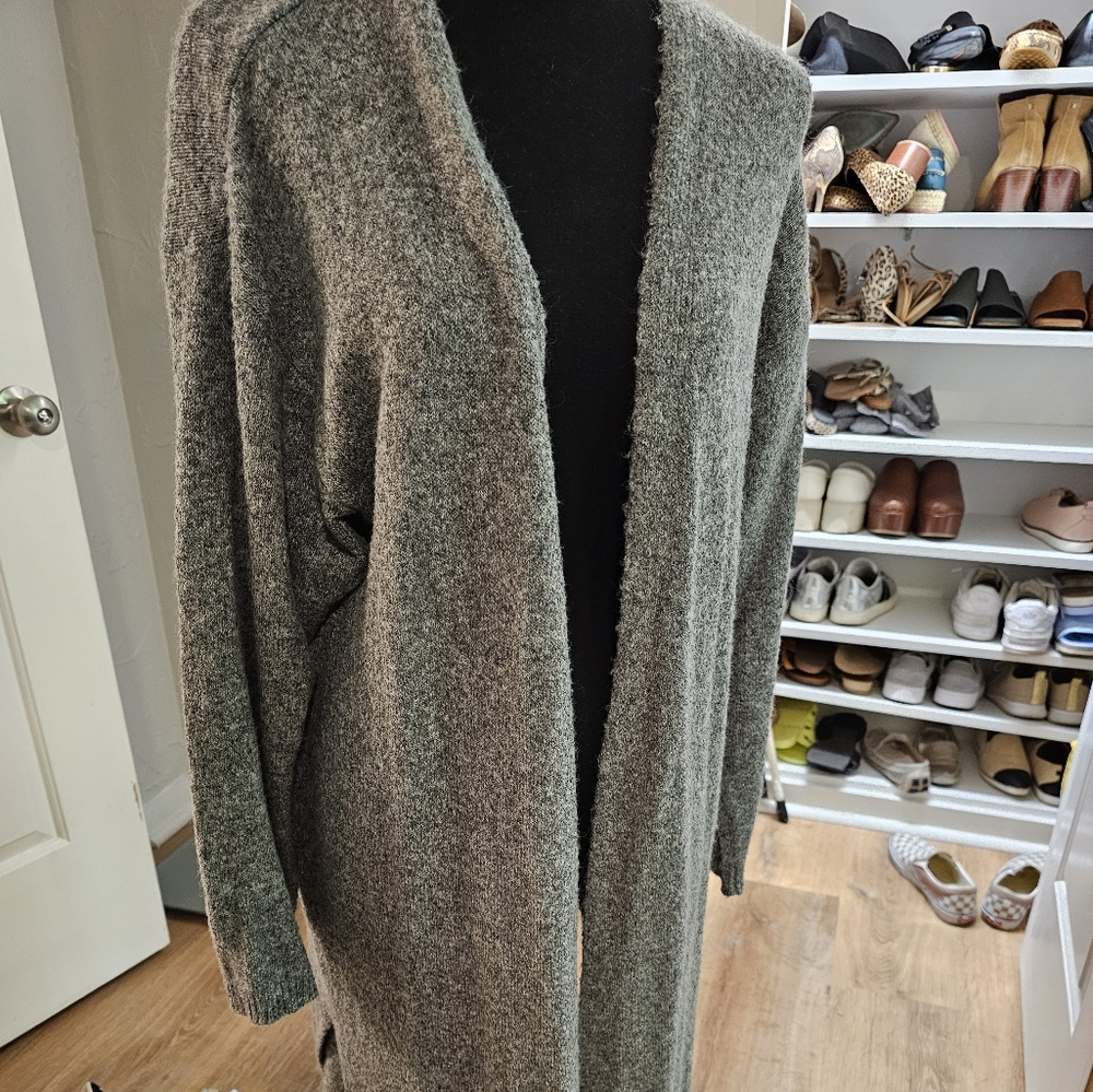 Heather Grey Knit Duster